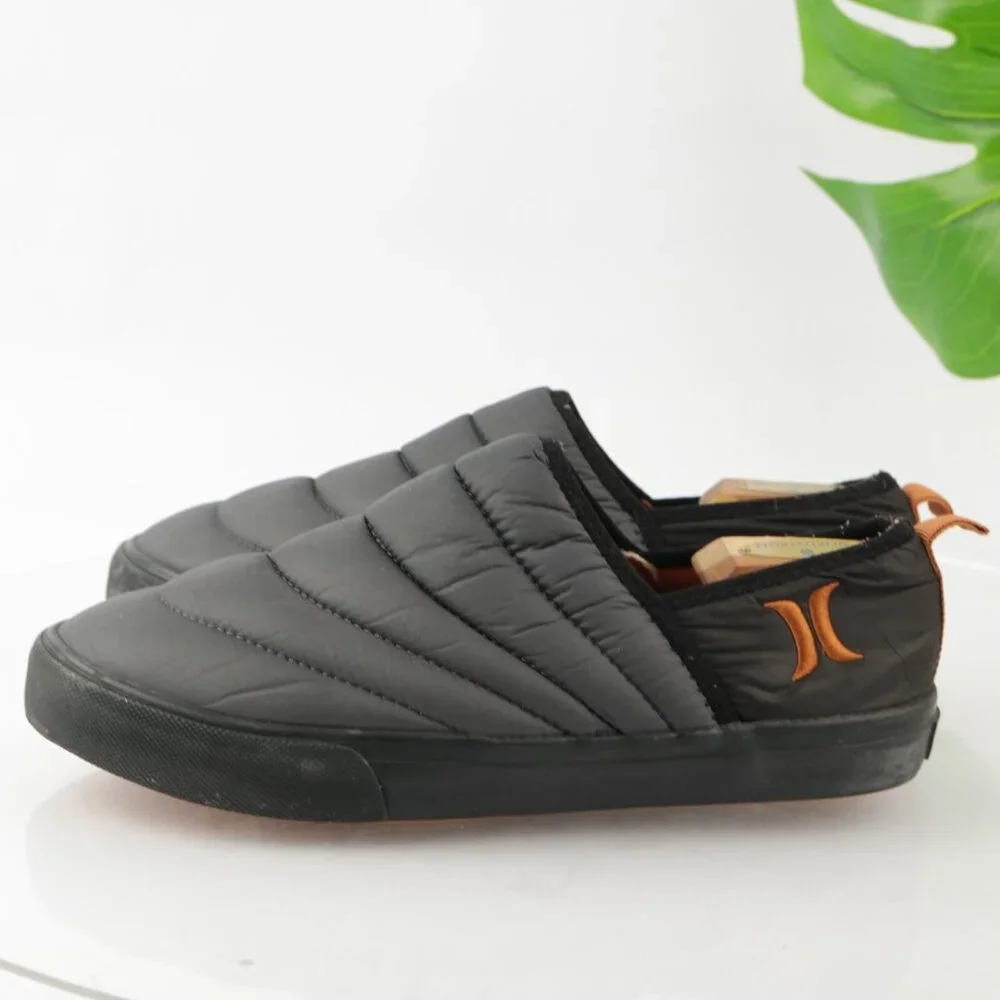 Hurley‎ Mens Puff Chukka Slip On Shoe Size 8.5 Gray Nylon Quilted Casual Winter
